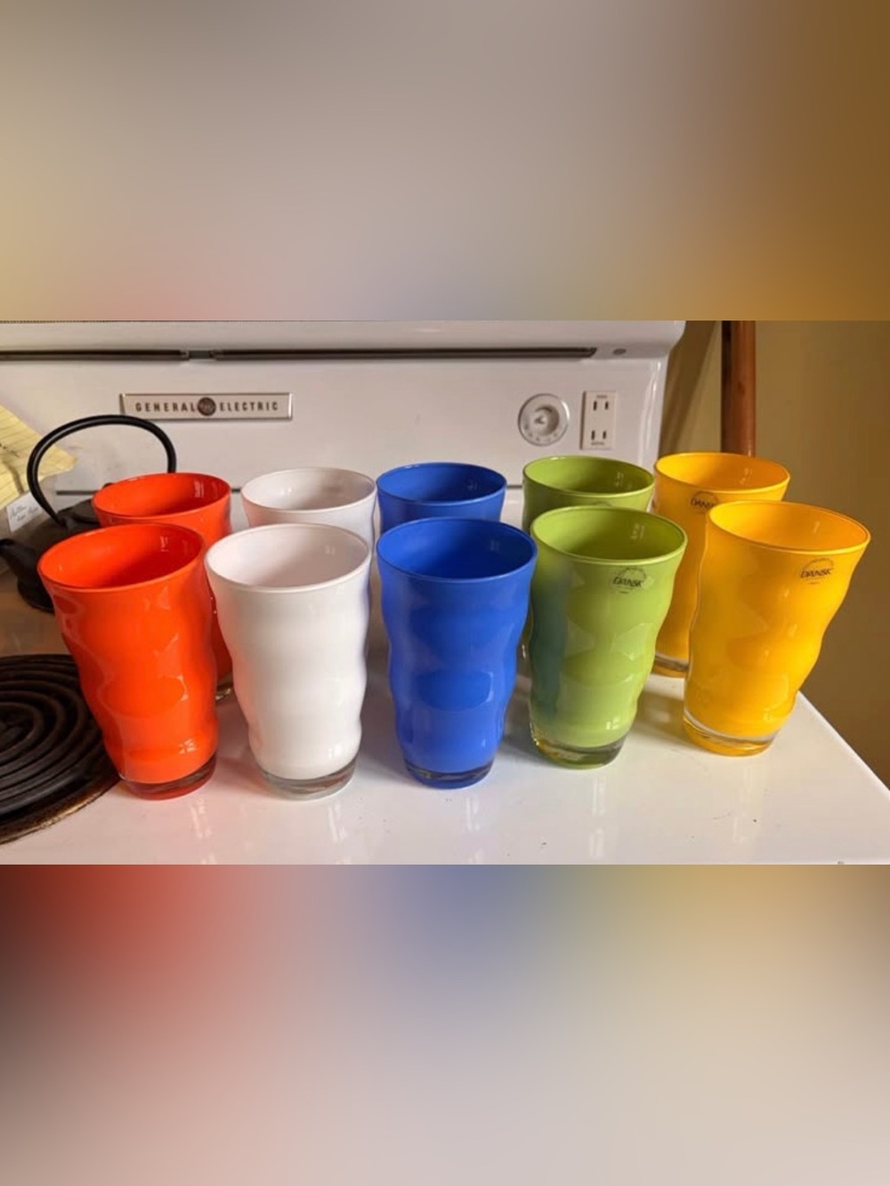 Dansk Rio Bright Multicolor Tumbler Set - Orange, White, Blue, Green, Yellow